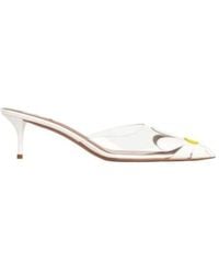 Alaïa - Floral-Applique Pointed-Toe Pumps - Lyst