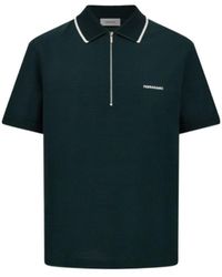 Ferragamo - Ferragamo Logo Embroidered Half-Zip Polo Shirt - Lyst