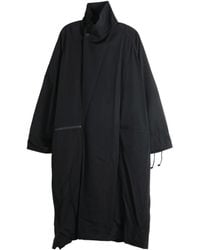 Yohji Yamamoto - High-Neck Zip-Detail Coat - Lyst