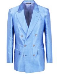 Tom Ford - Polka Dot Jacquard Double-Breasted Suit Jacket - Lyst