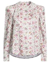 Isabel Marant - Floral Print Satin Blouse - Lyst