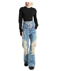 MM6 by Maison Margiela - Crew-Neck Long-Sleeve Bodysuit - Lyst