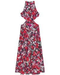 Givenchy - Slashed Dress With Floral Print - Lyst