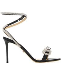 Mach & Mach - Mach Mach Double-Bow Ankle-Strap Embellished Sandals - Lyst