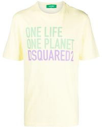DSquared² - Logo-Print Round-Neck T-Shirt - Lyst