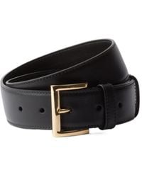 Prada - Logo Plaque Square-Buckle Belt - Lyst