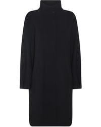 Herno - High-Neck Long Sleeved Coat - Lyst