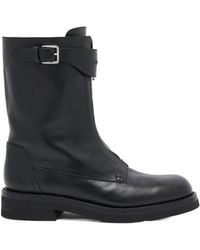 McQueen - Zipped Biker Boots - Lyst