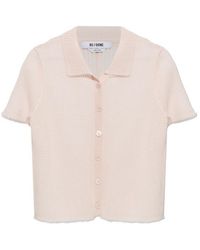 RE/DONE - Short-Sleeved Knitted Cardigan - Lyst
