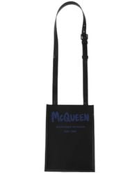 McQueen - Graffiti Logo Print Messenger Bag - Lyst