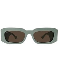Gucci - Eyewear Rectangular Frame Sunglasses - Lyst
