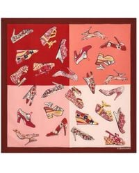 Ferragamo - Genio Print Silk Scarf - Lyst