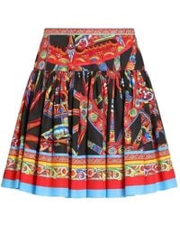 Dolce & Gabbana - Pattern-Printed Pleated Mini Skirt - Lyst