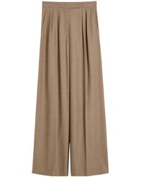 Max Mara - Zulia Pleated Wide-Leg Trousers - Lyst