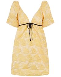 Ganni - Jacquard Mini Dress - Lyst