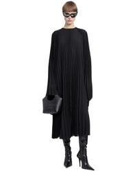 Balenciaga - Pleated Wide-Sleeve Maxi Dress - Lyst