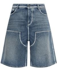 Amiri - Contrast-Stitch Bermuda Shorts - Lyst