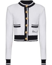 Balmain - Signature Button-Detail Cardigan - Lyst