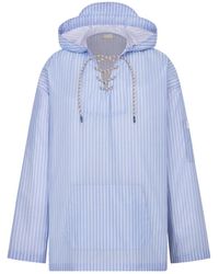 Dior - Homme Striped Hooded Shirt - Lyst