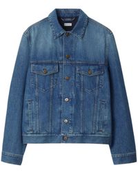 【BURBERRY BLUELABEL】フェイクファーデニムジャケット　L相当 Burberry Japanese Selvedge Denim Jacket in Blue for Men | Lyst