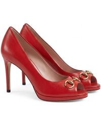 Gucci - Logo Open-Toed High-Heel Sandals - Lyst