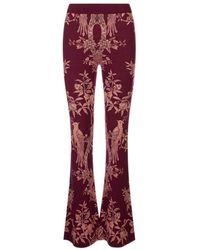 Etro - Placed Nature Motif Fit-And-Flare Jacquard Trousers - Lyst