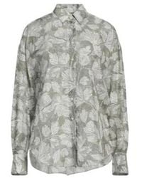 Brunello Cucinelli - Long-Sleeved Printed Shirt - Lyst