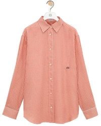 Loewe - Long Sleeve Checked Shirt - Lyst