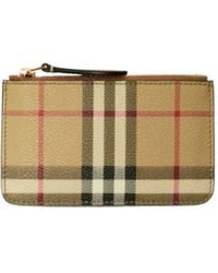 Burberry - Check Printed Zipped Wallet - Lyst