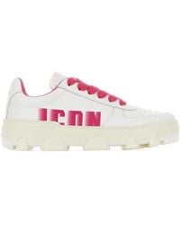 DSquared² - Leather Basket Sneakers - Lyst