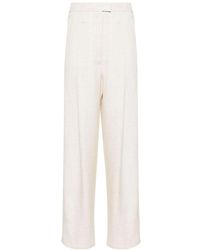 Philosophy Di Lorenzo Serafini - Slub Pleated Straight Trousers - Lyst