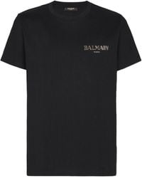 Balmain - Logo Detailed Crewneck T-Shirt - Lyst