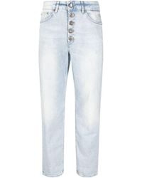 Dondup - Logo-Patch Distressed Jeans - Lyst