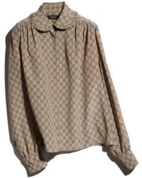 Gucci - Printed Silk Crêpe De Chine Shirt - Lyst