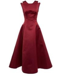 Emilia Wickstead - Luz Cutout Satin Midi Dress - Lyst