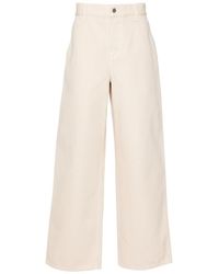 Burberry - Equestrian Knight-Embroidered Loose Jeans - Lyst