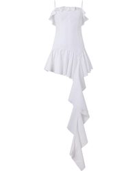 GIUSEPPE DI MORABITO - Ruffled Asymmetric Mini Dress - Lyst