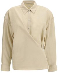 Lemaire - Long-Sleeved Draped Shirt - Lyst