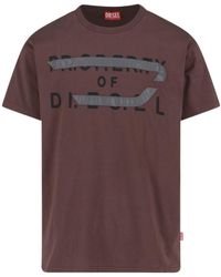 DIESEL - D-Appliqué Crewneck T-Shirt - Lyst