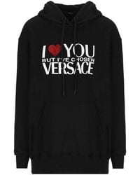 Versace - Logo Printed Long Sleeved Hoodie - Lyst