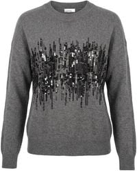 Peserico - Sequin Crewneck Jumper - Lyst
