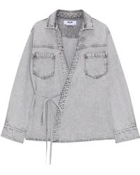 MSGM - Patch Pocket Tie Shirt - Lyst