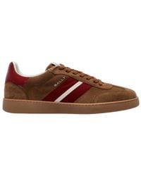 Bally - Striped-Detail Lace-Up Sneakers - Lyst