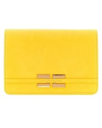 Elisabetta Franchi - Logo Stamp Foldover Top Shoulder Bag - Lyst