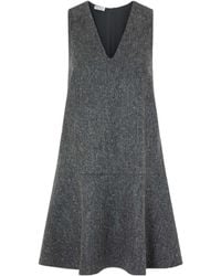 Brunello Cucinelli - Virgin-Wool Donegal Mini Dress With Monili - Lyst