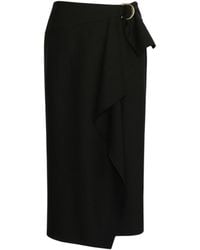 Max Mara - Buckle-Detail Wrap Mini Skirt - Lyst