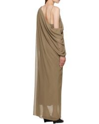 KHAITE - Taj Asymmetric Chiffon Maxi Dress - Lyst