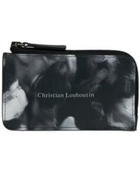 Christian Louboutin - Canopy Abstract-Print Leather Card Holder - Lyst