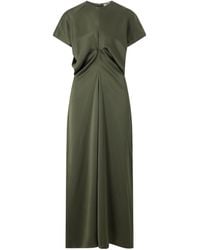 TOTEME - Totême Wasit Drape Short-Sleeved Maxi Dress - Lyst