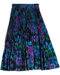 Gucci - Printed Silk Crêpe De Chine Midi Skirt - Lyst